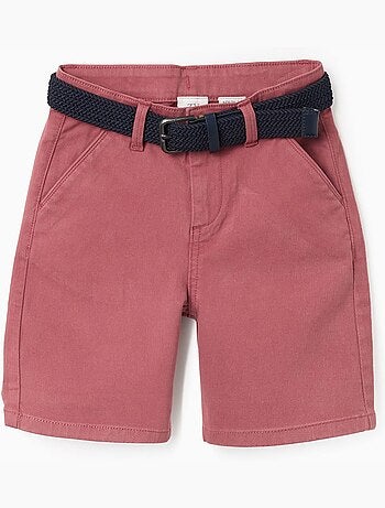 Bermuda midi in twill con cintura