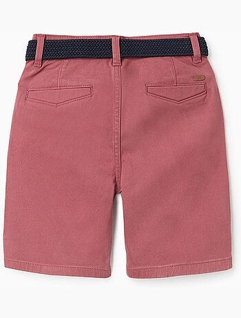 Bermuda midi in twill con cintura