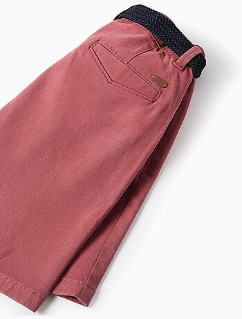 Bermuda midi in twill con cintura