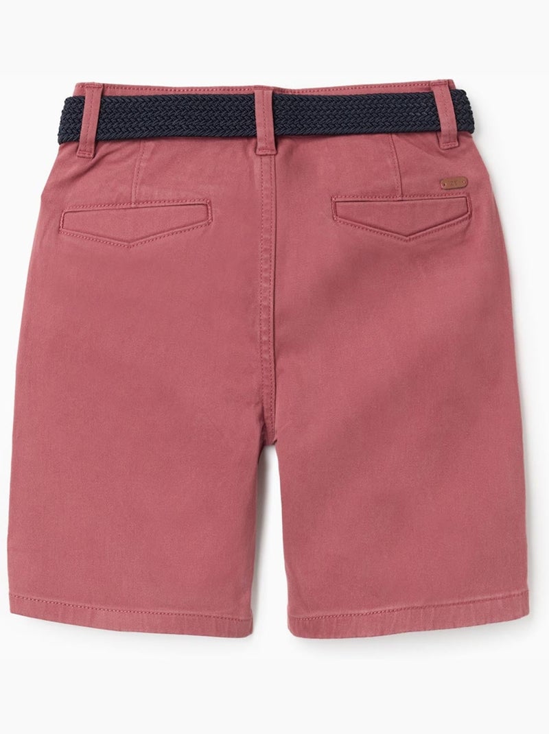 Pantaloncini midi in twill con cintura Marrone - Kiabi
