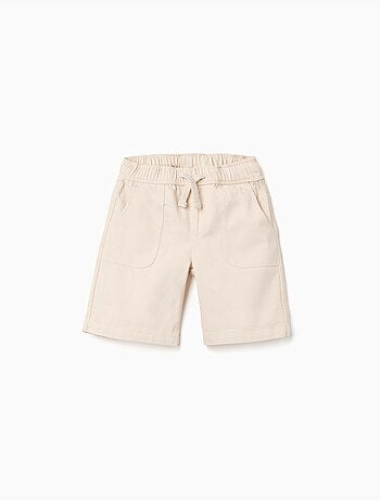 Pantaloncini midi in twill con coulisse