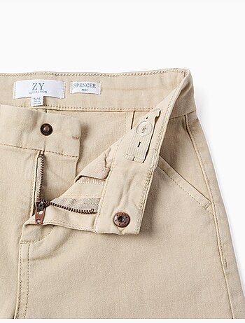 Pantaloncini midi in twill con tasche