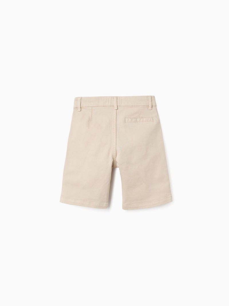 Pantaloncini midi in twill con tasche Beige chiaro - Kiabi
