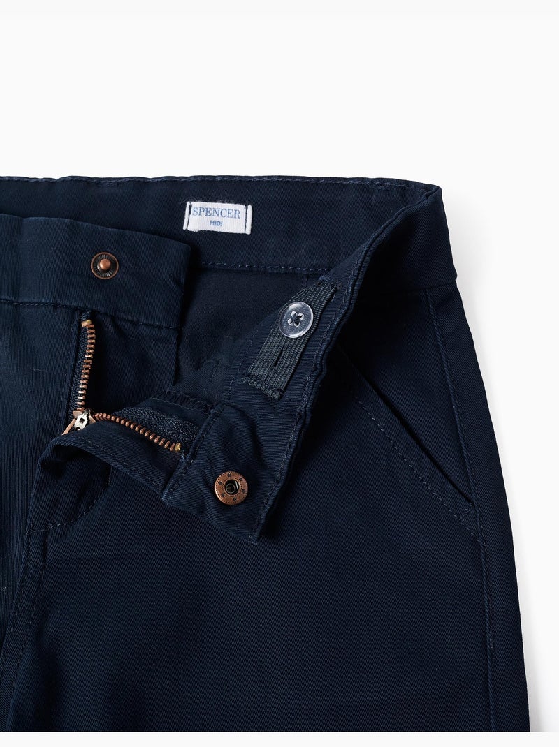 Pantaloncini midi in twill con tasche Blu Blu - Kiabi