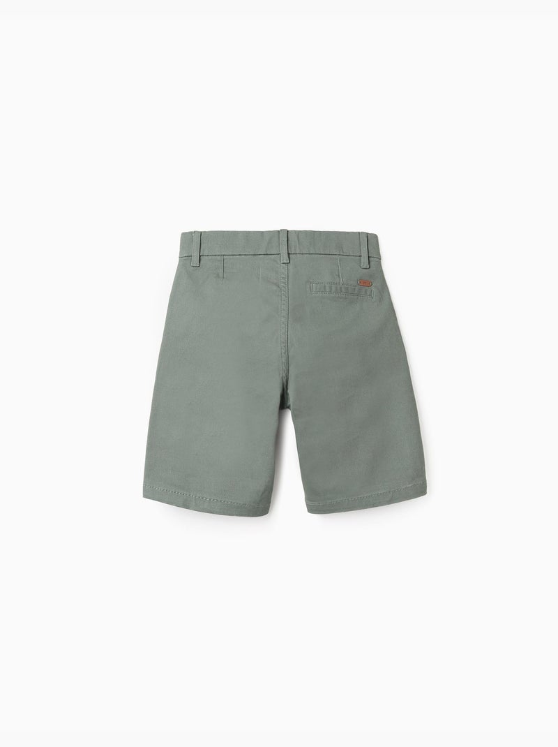 Pantaloncini midi in twill con tasche Verde scuro - Kiabi
