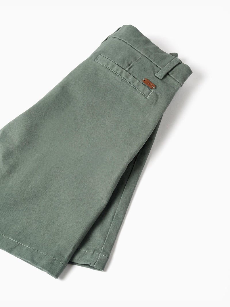 Pantaloncini midi in twill con tasche Verde scuro - Kiabi