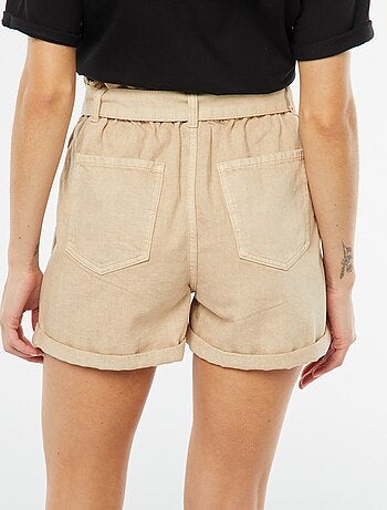 Pantaloncini paperbag con cintura