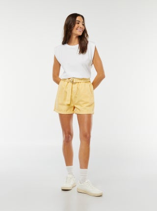Pantaloncini paperbag con cintura