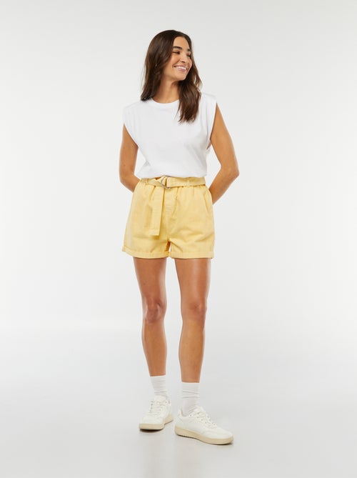 Pantaloncini paperbag con cintura - Kiabi