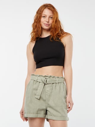 Pantaloncini paperbag con cintura