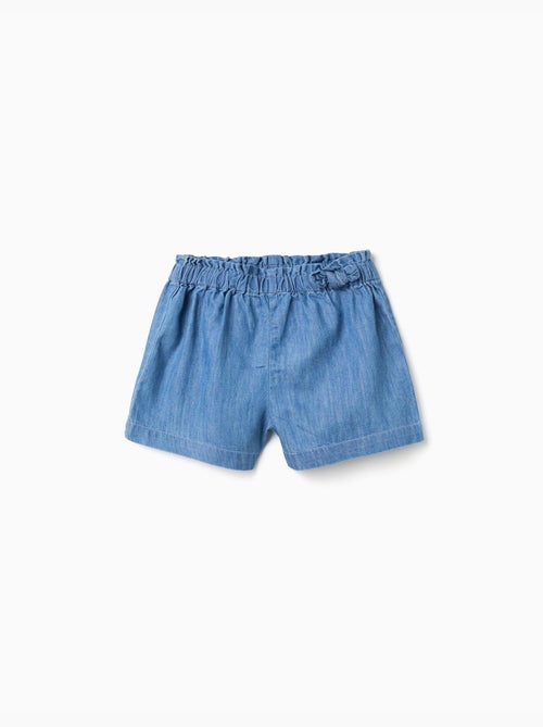 Pantaloncini paperbag di jeans con nodo decorativo - Kiabi