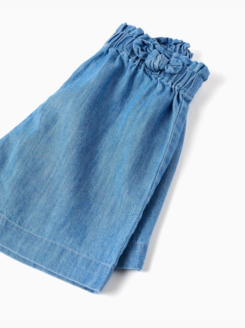 Pantaloncini paperbag di jeans con nodo decorativo - Kiabi