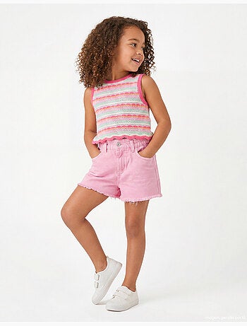 Pantaloncini paperbag in denim, MO Fashion