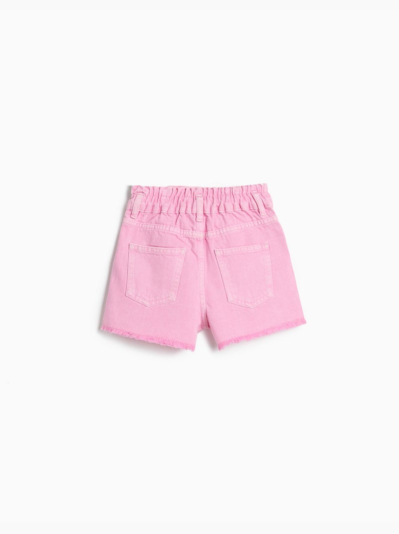 Pantaloncini paperbag in denim, MO Fashion Rosa - Kiabi