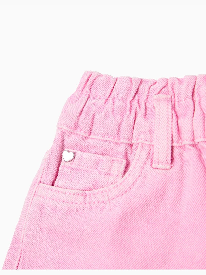 Pantaloncini paperbag in denim, MO Fashion Rosa - Kiabi