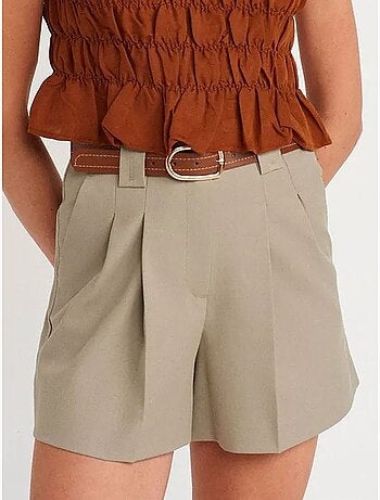 Pantaloncini sartoriali a vita alta da donna dilvin