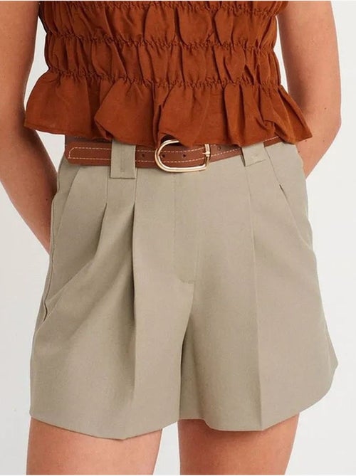 Pantaloncini sartoriali a vita alta da donna dilvin - Kiabi Pantaloncini sartoriali a vita alta da donna dilvin - Kiabi