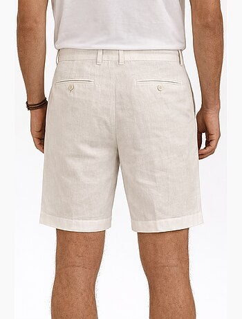 Pantaloncini semplici in cotone, lino e poliestere