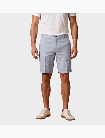 Pantaloncini semplici in cotone, lino e poliestere