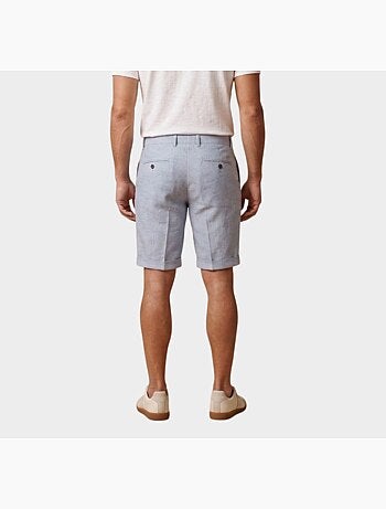 Pantaloncini semplici in cotone, lino e poliestere