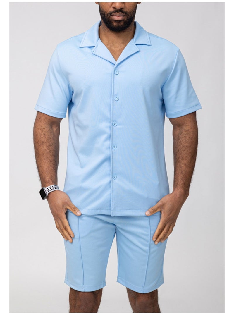Pantaloncini, set di camicie Kebello Blu cielo - Kiabi