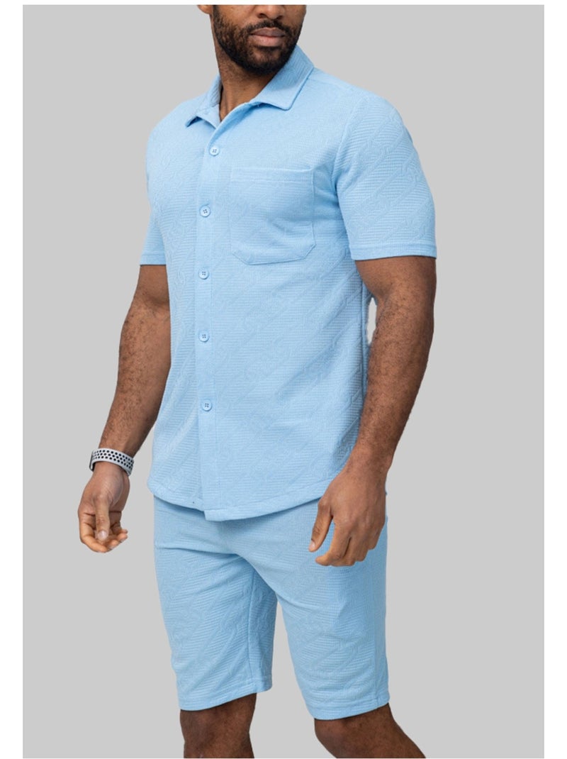 Pantaloncini, set di camicie Kebello Blu cielo - Kiabi