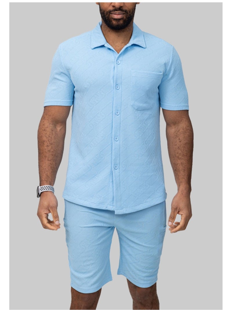 Pantaloncini, set di camicie Kebello Blu cielo - Kiabi