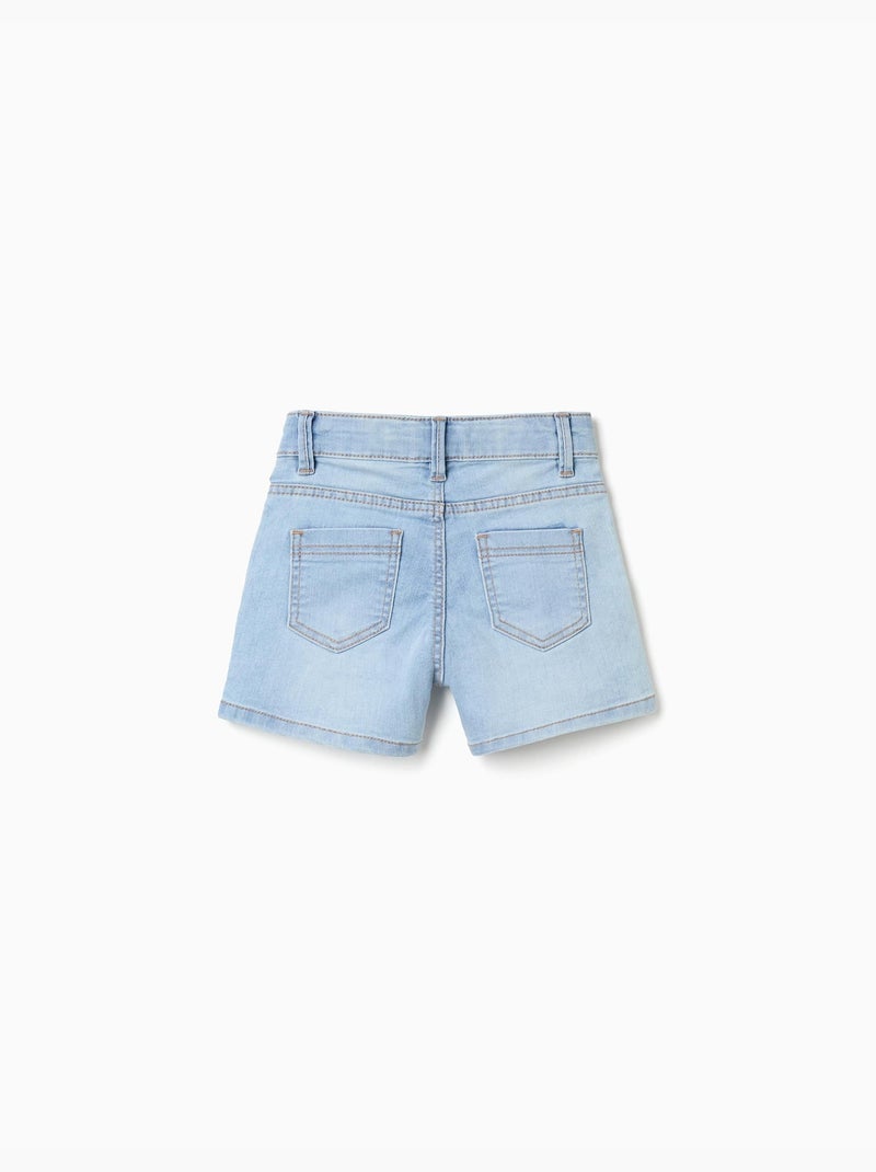 Pantaloncini slim in jeans con cinque tasche Blu chiaro - Kiabi