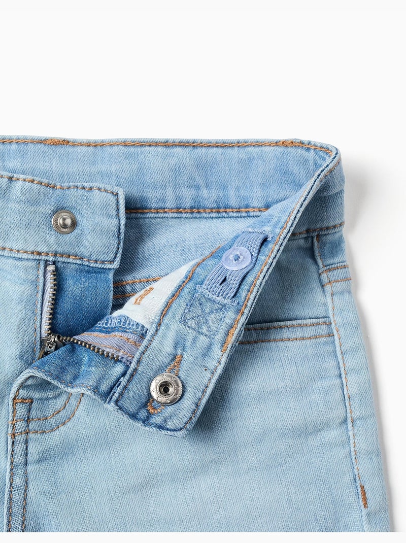 Pantaloncini slim in jeans con cinque tasche Blu chiaro - Kiabi