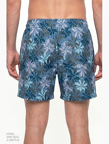 Pantaloncini uomo calm con motivo fiori e mare penti