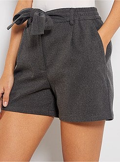 Pantaloncini vita alta con cintura - Kiabi