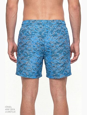 Pantaloncino da bagno uomo con cintura e stampa camouflage zebra profonda penti