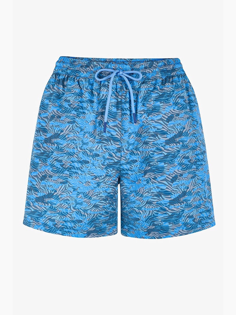 Pantaloncino da bagno uomo con cintura e stampa camouflage zebra profonda penti Blu grigio - Kiabi
