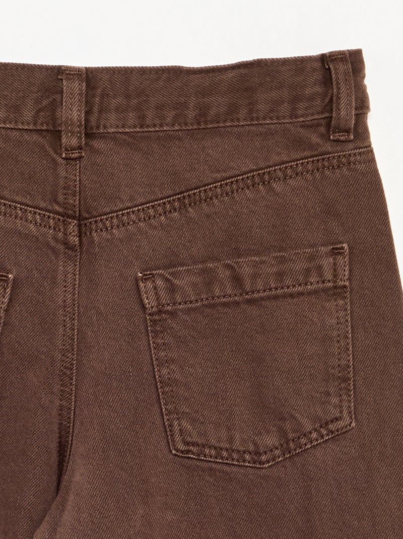 Pantalone a forma barrel con borchie Marrone - Kiabi