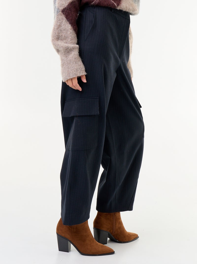 Pantalone a gamba barrel Blu - Kiabi