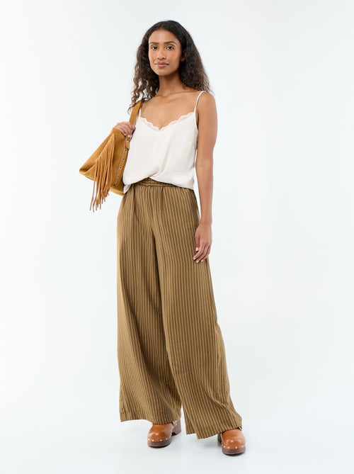 Pantalone a gamba larga con 2 tasche - Kiabi