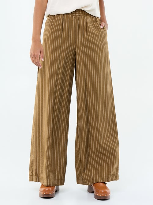 Pantalone a gamba larga con 2 tasche - Kiabi