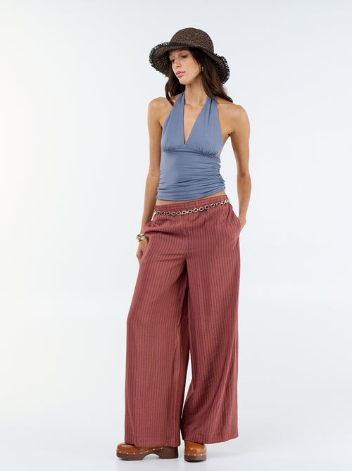 Pantalone a gamba larga con 2 tasche - Kiabi Pantalone a gamba larga con 2 tasche - Kiabi
