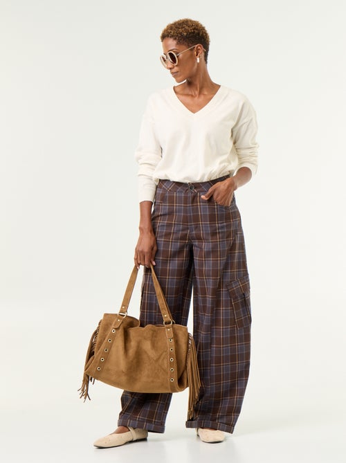 Pantalone a palloncino a quadri - Kiabi Pantalone a palloncino a quadri - Kiabi