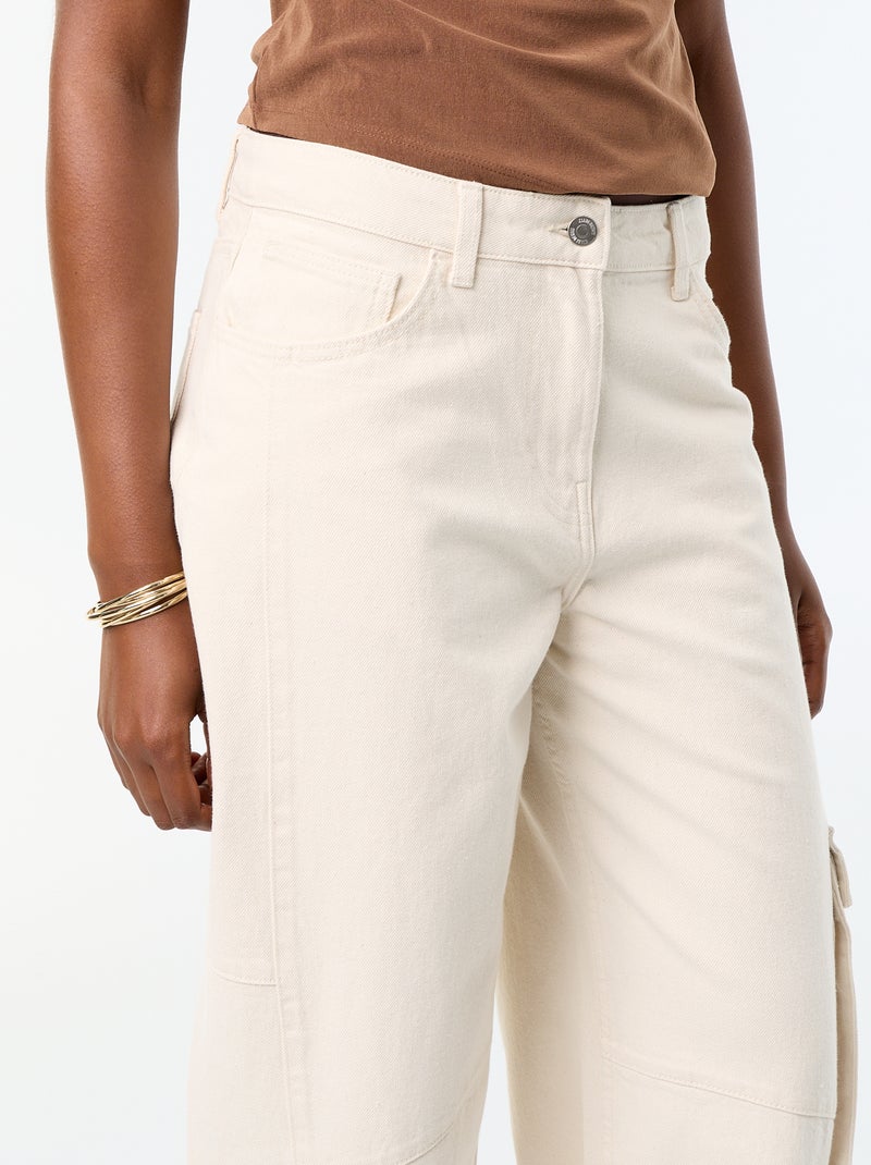 Pantalone a palloncino con tasca con patta Bianco Ecru - Kiabi