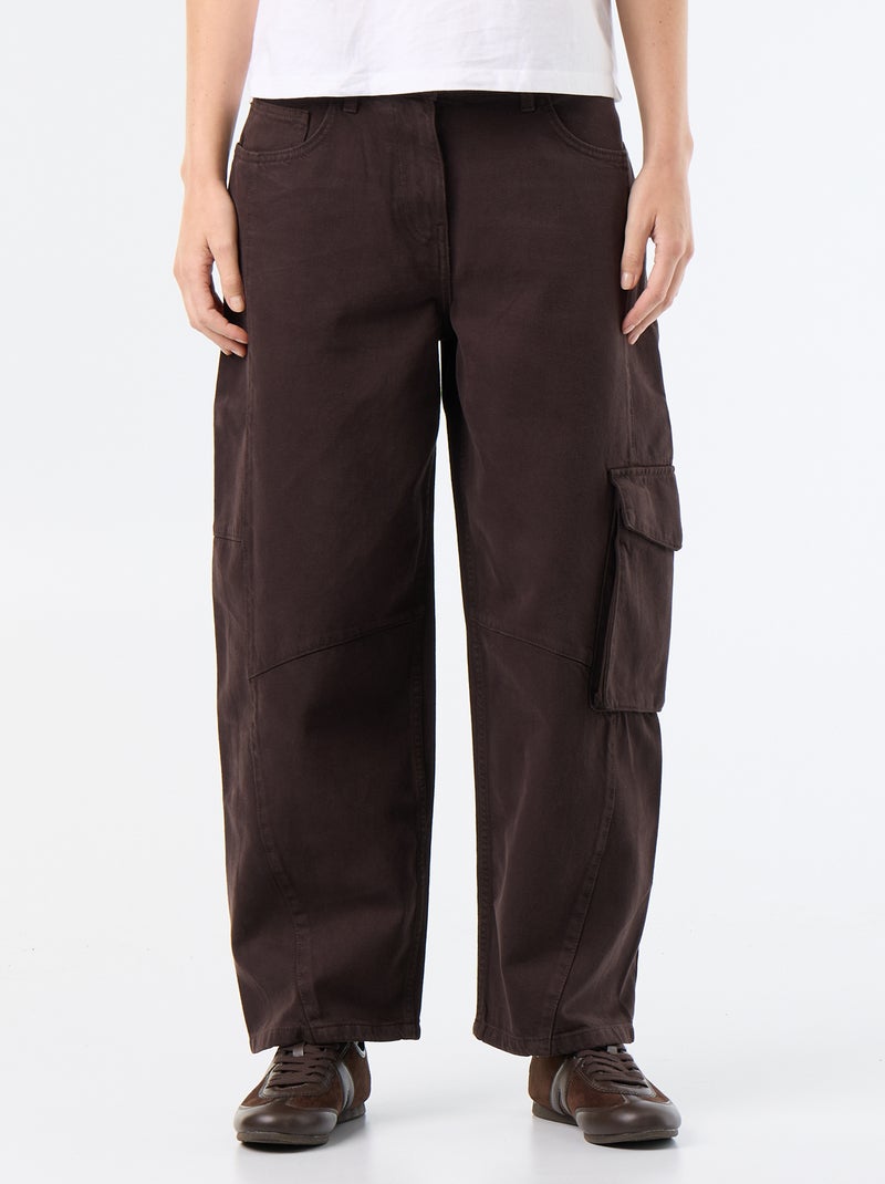 Pantalone a palloncino con tasca con patta Marrone - Kiabi