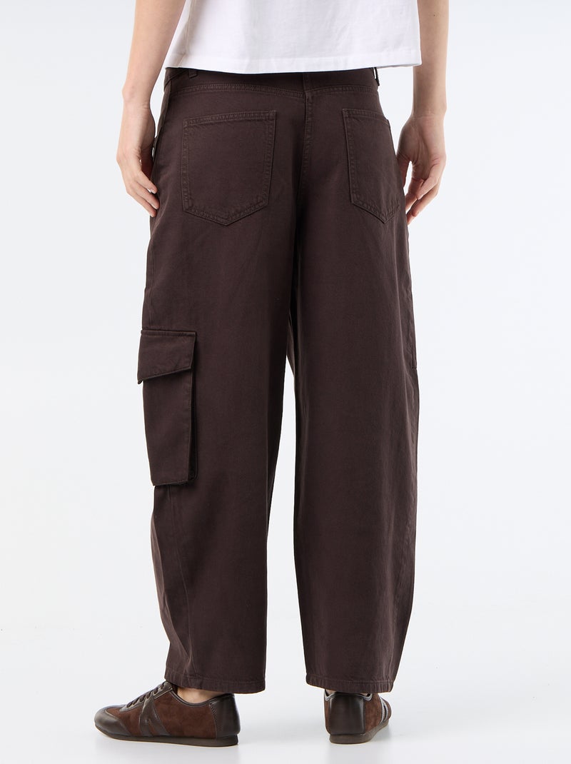 Pantalone a palloncino con tasca con patta Marrone - Kiabi