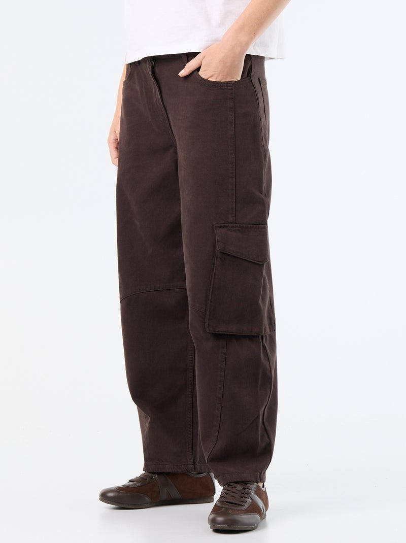 Pantalone a palloncino con tasca con patta Marrone - Kiabi