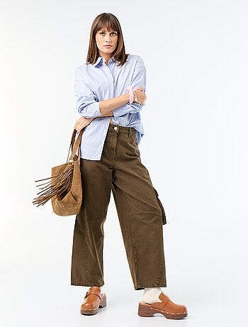 Pantalone a palloncino con tasca con patta