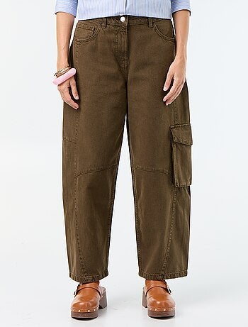 Pantalone a palloncino con tasca con patta