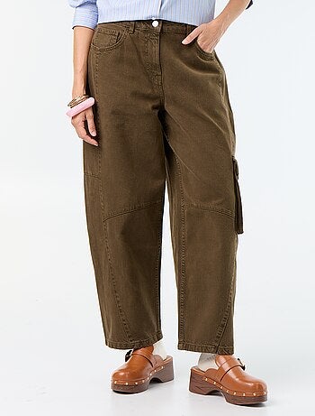 Pantalone a palloncino con tasca con patta