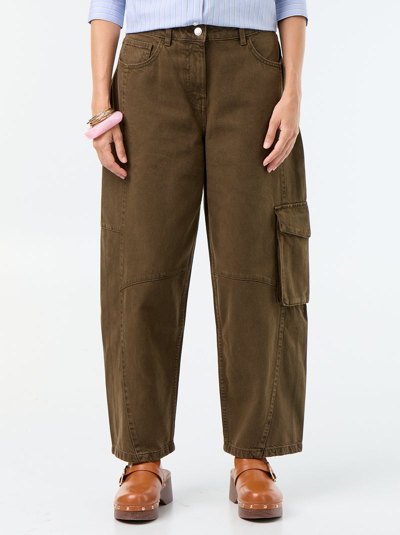 Pantalone a palloncino con tasca con patta Verde - Kiabi