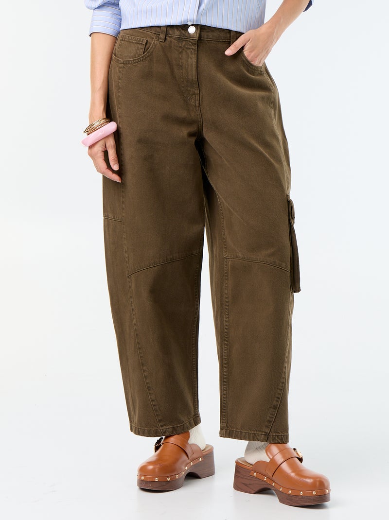 Pantalone a palloncino con tasca con patta Verde - Kiabi