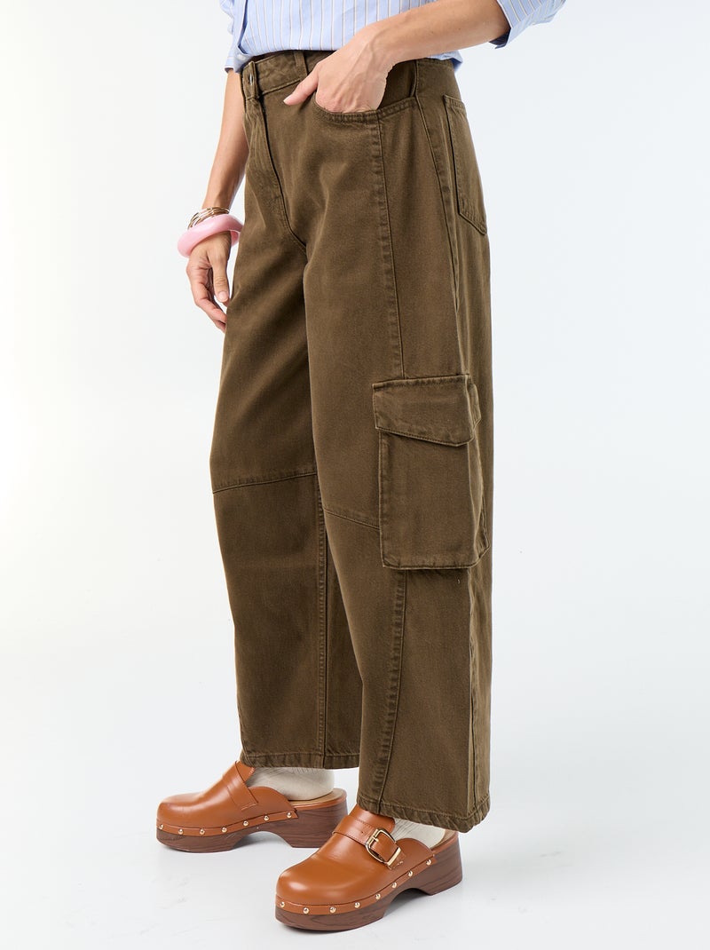 Pantalone a palloncino con tasca con patta Verde - Kiabi