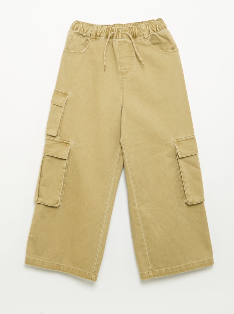 Pantalone a palloncino con tasche cargo Kaki - Kiabi